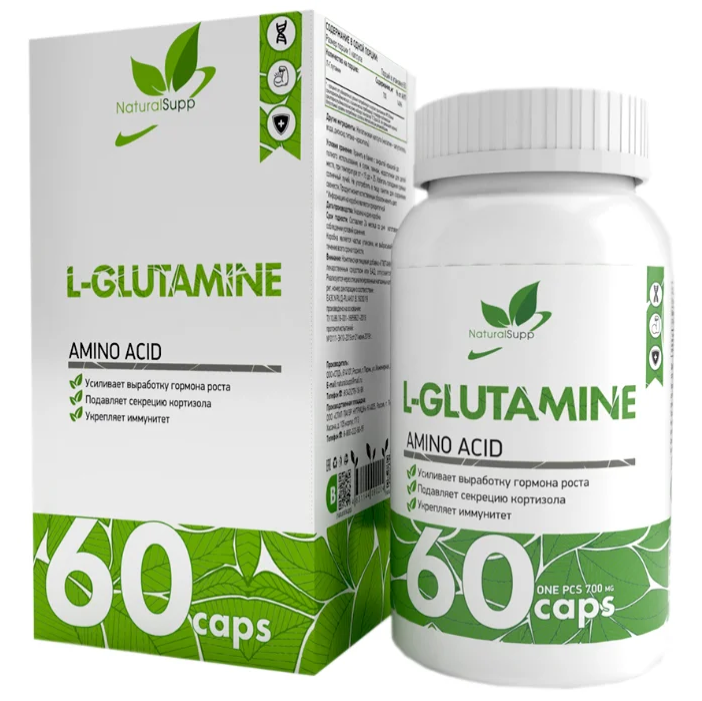 NaturalSupp L-Glutamine, 60 капс.
